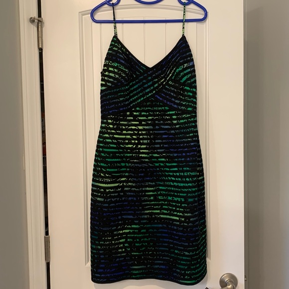 JS Collections Multi Color Spaghetti Strap Cocktail Dress - Picture 2 of 9